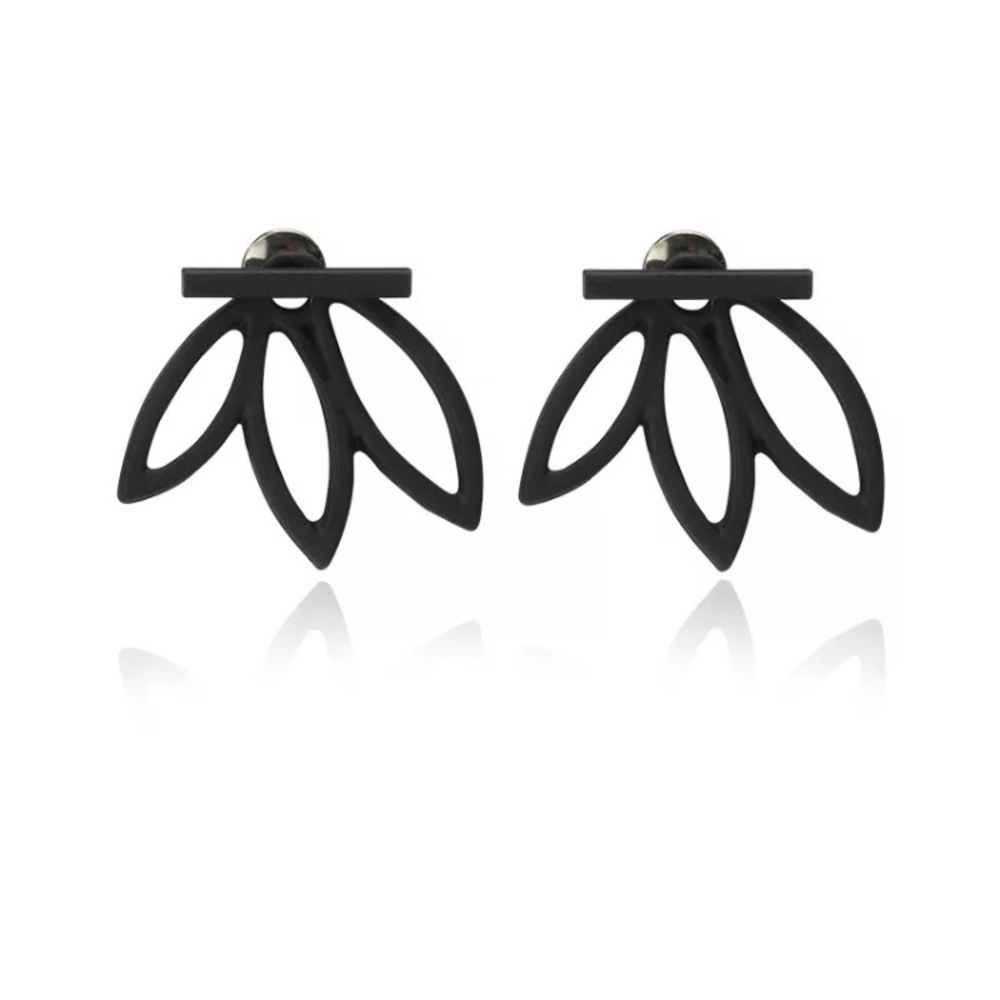 🆕 Lotus Earring Jackets Studs - Picture 7 of 9